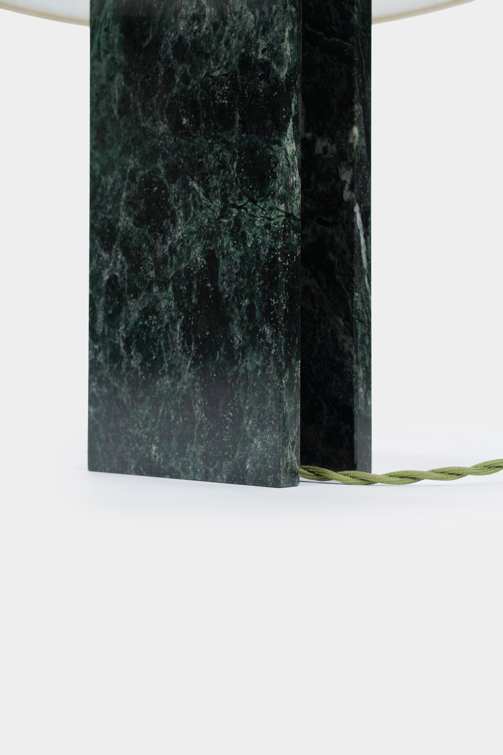 Grüne Marmor Tischlampe, Deutschland 70er