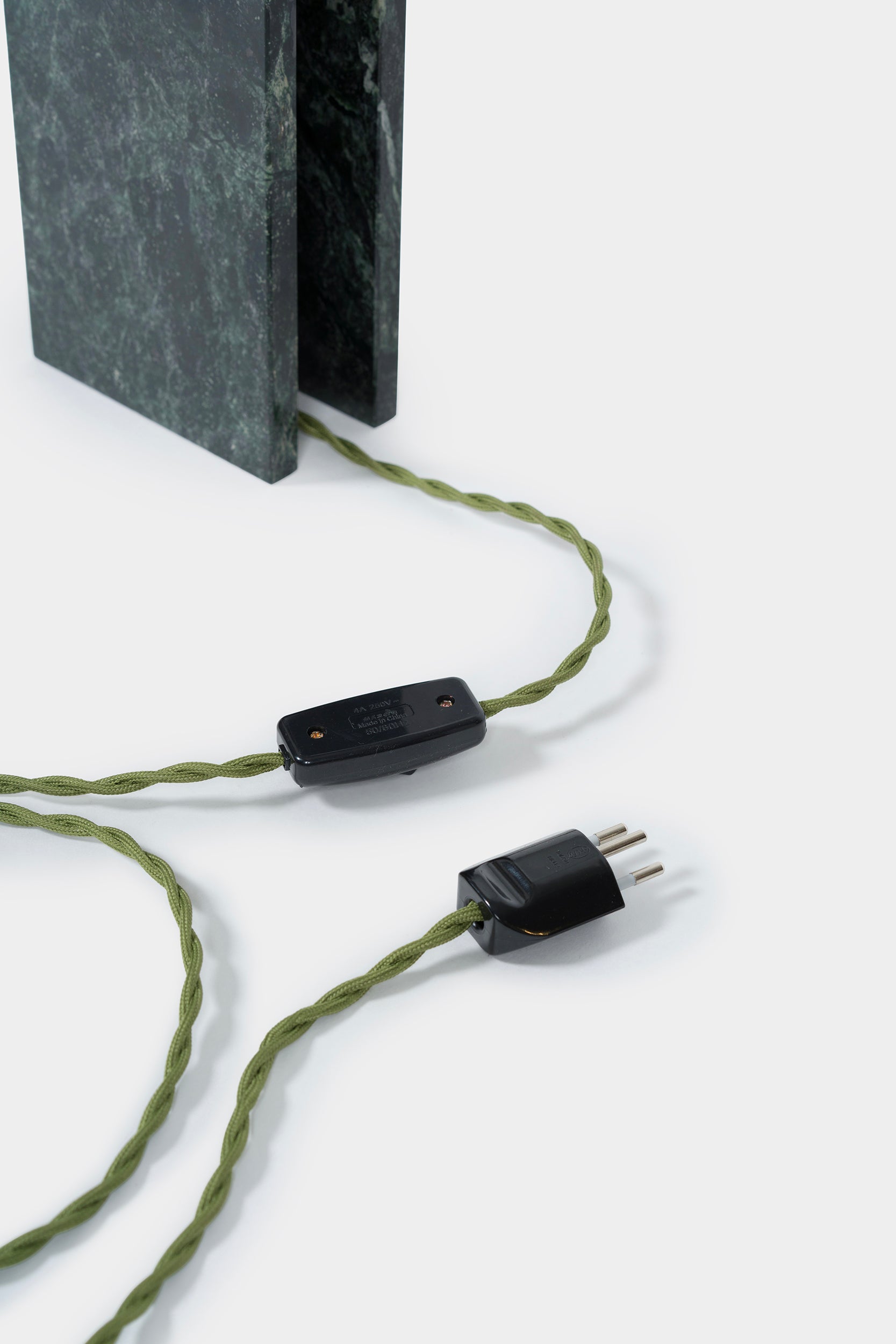 Grüne Marmor Tischlampe, Deutschland 70er