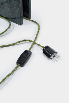 Grüne Marmor Tischlampe, Deutschland 70er