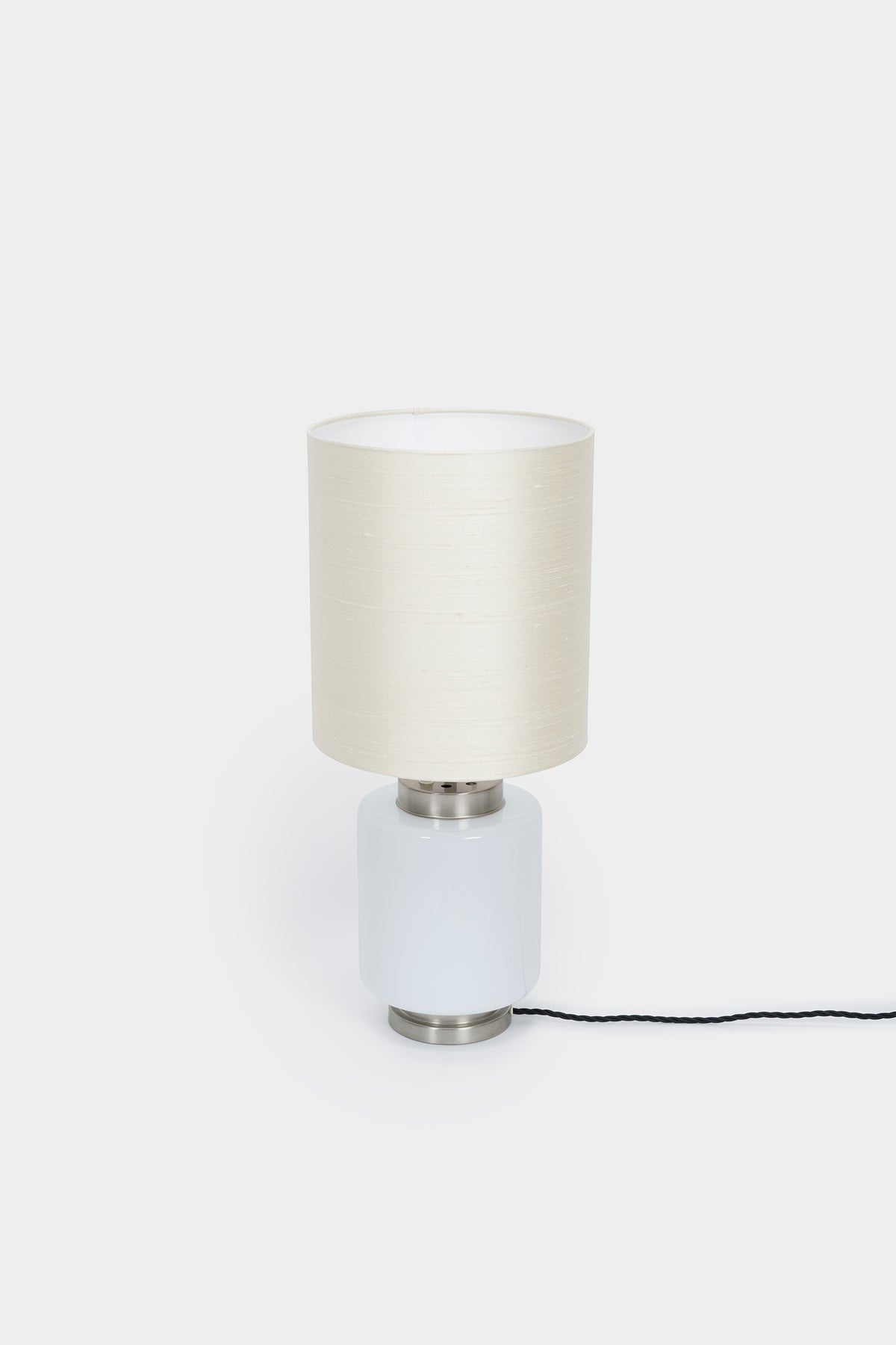 Pia Maria Giudetti, Stilnovo, Glas Nickel Tischlampe, Italien, 60er