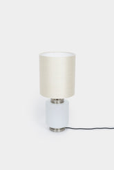 Pia Maria Giudetti, Stilnovo, Glas Nickel Tischlampe, Italien, 60er