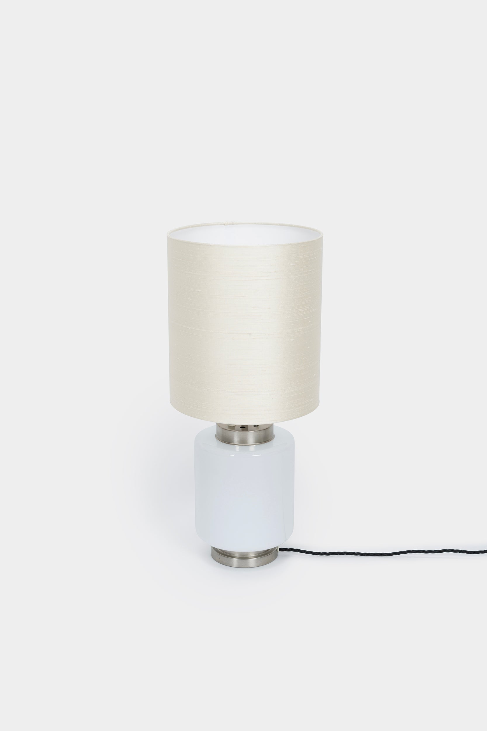 Pia Maria Giudetti, Stilnovo, Glas Nickel Tischlampe, Italien, 60er