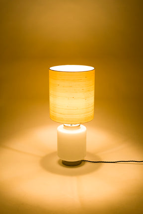 Pia Maria Giudetti, Stilnovo, Glas Nickel Tischlampe, Italien, 60er