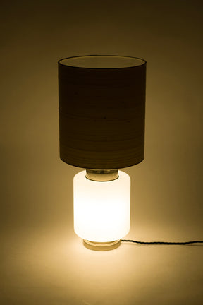 Pia Maria Giudetti, Stilnovo, Glas Nickel Tischlampe, Italien, 60er