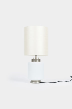 Pia Maria Giudetti, Stilnovo, Glas Nickel Tischlampe, Italien, 60er