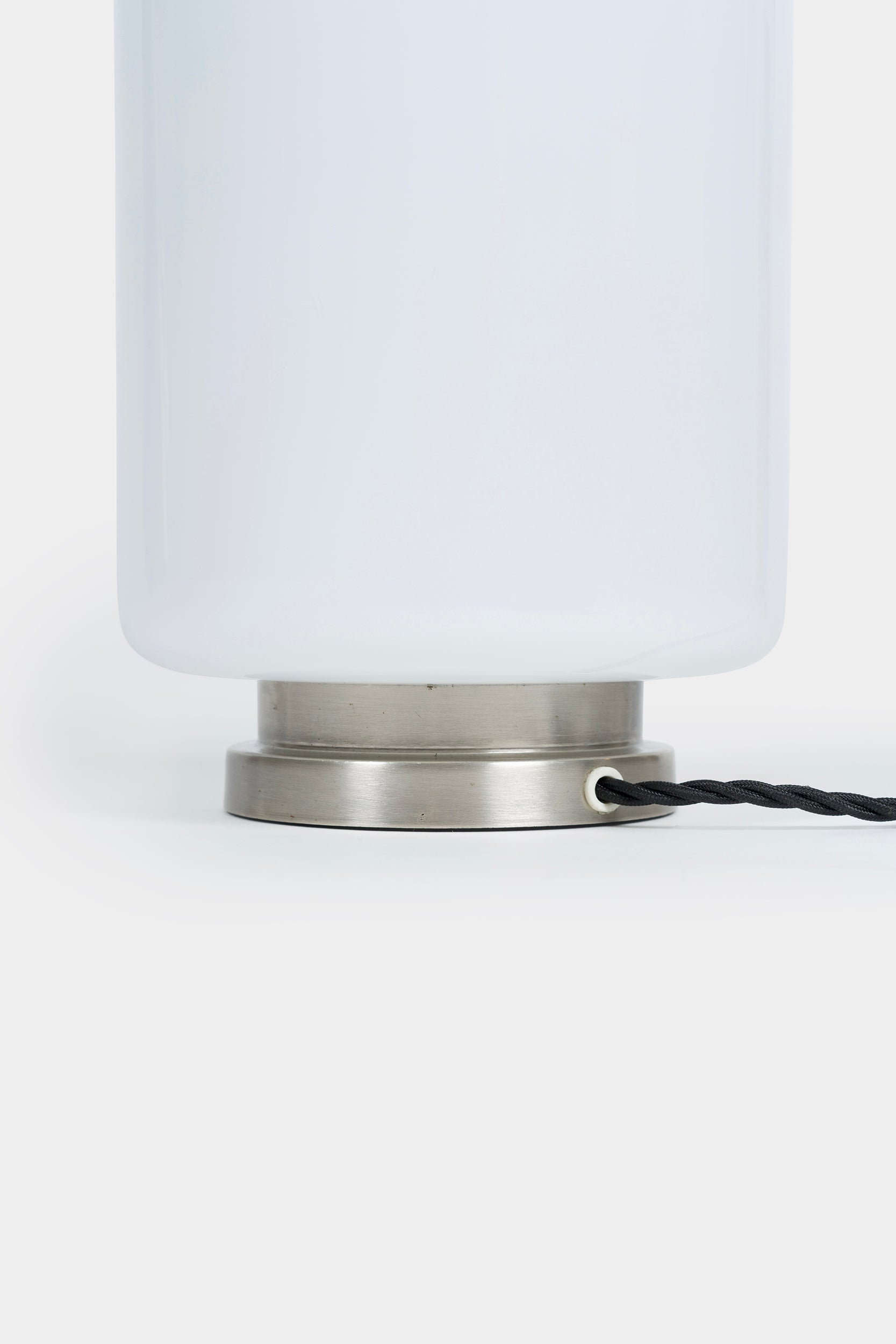 Pia Maria Giudetti, Stilnovo, Glas Nickel Tischlampe, Italien, 60er