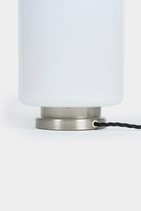 Pia Maria Giudetti, Stilnovo, Glas Nickel Tischlampe, Italien, 60er