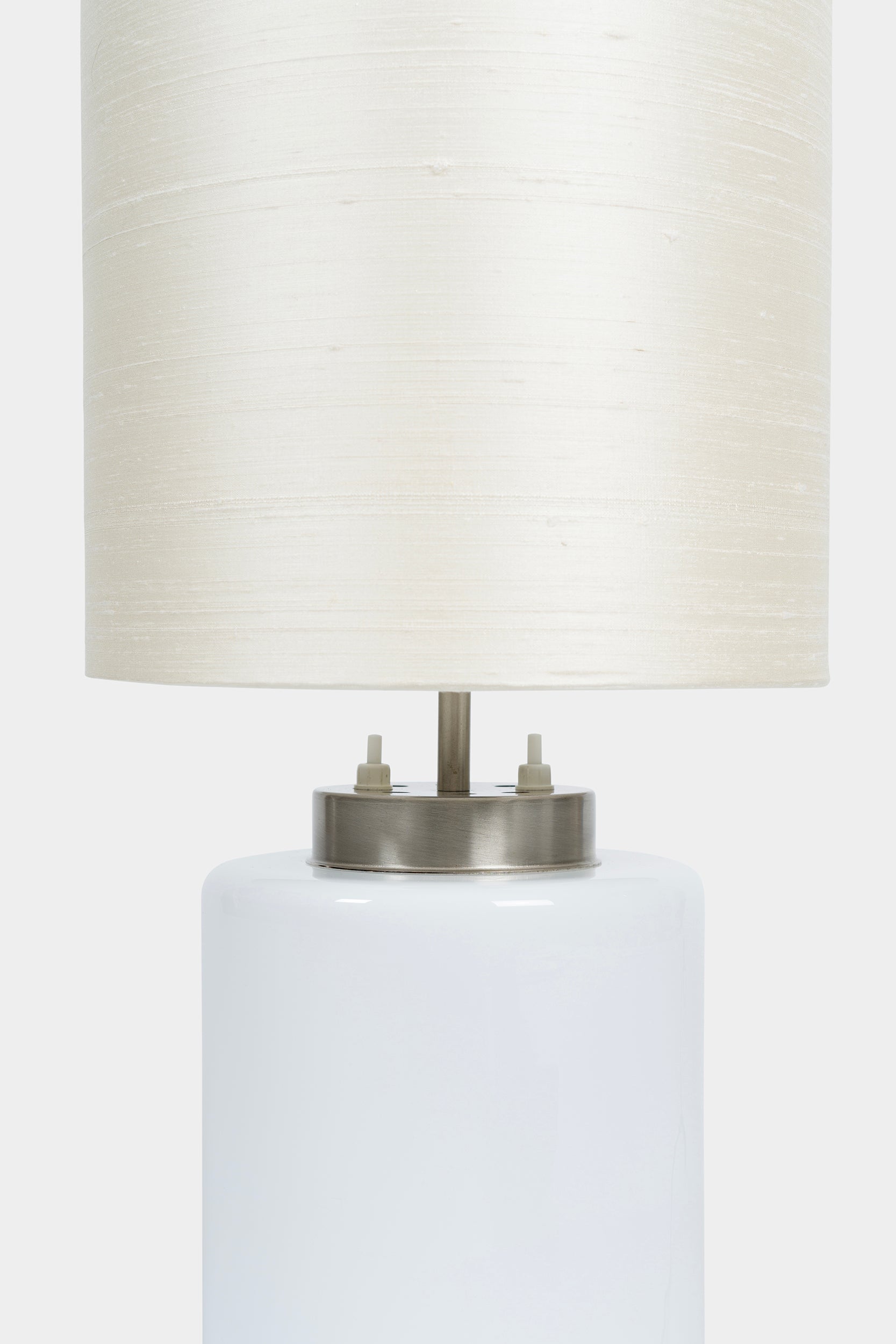 Pia Maria Giudetti, Stilnovo, Glas Nickel Tischlampe, Italien, 60er