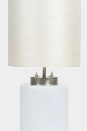 Pia Maria Giudetti, Stilnovo, Glas Nickel Tischlampe, Italien, 60er