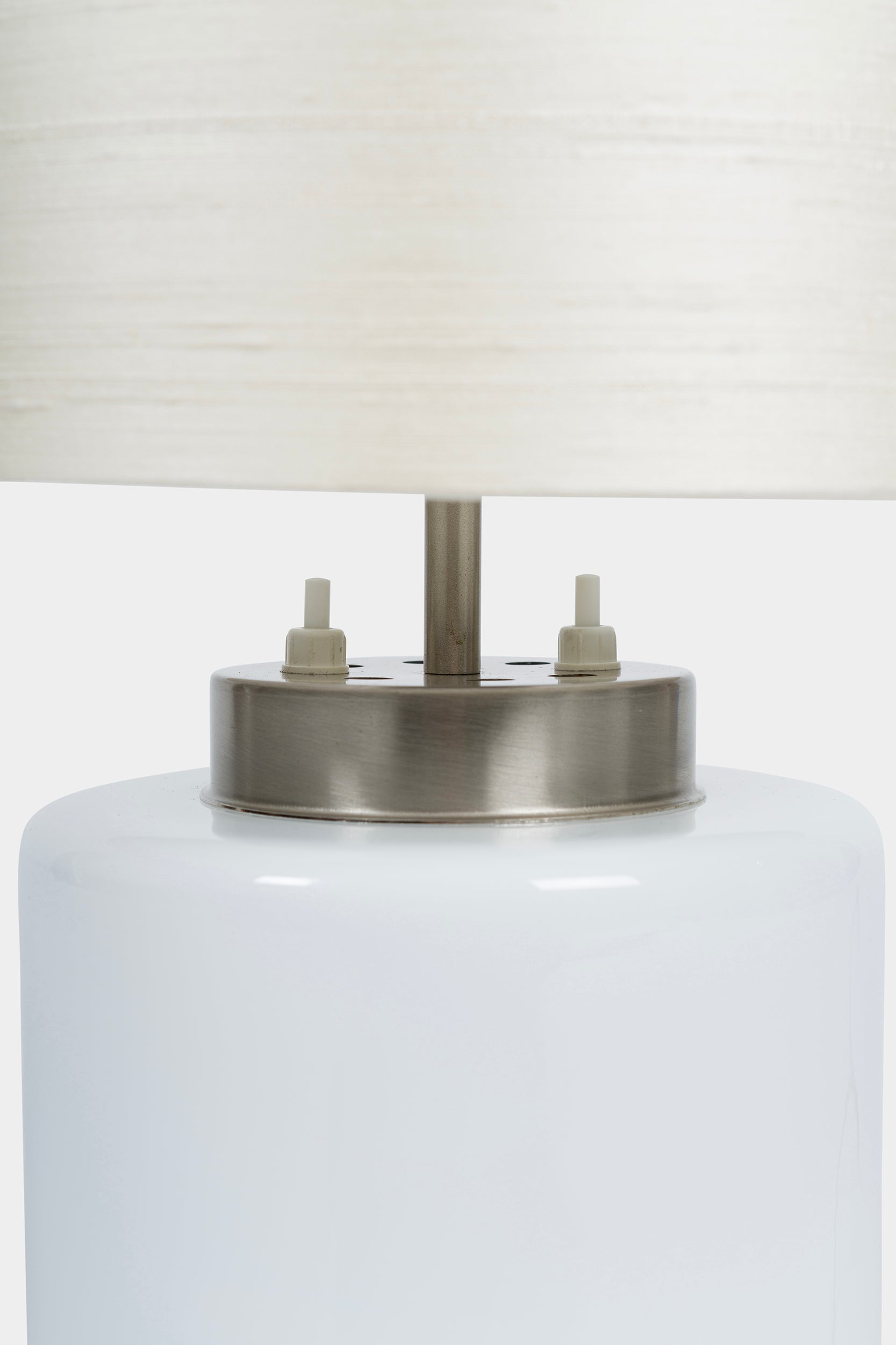 Pia Maria Giudetti, Stilnovo, Glas Nickel Tischlampe, Italien, 60er