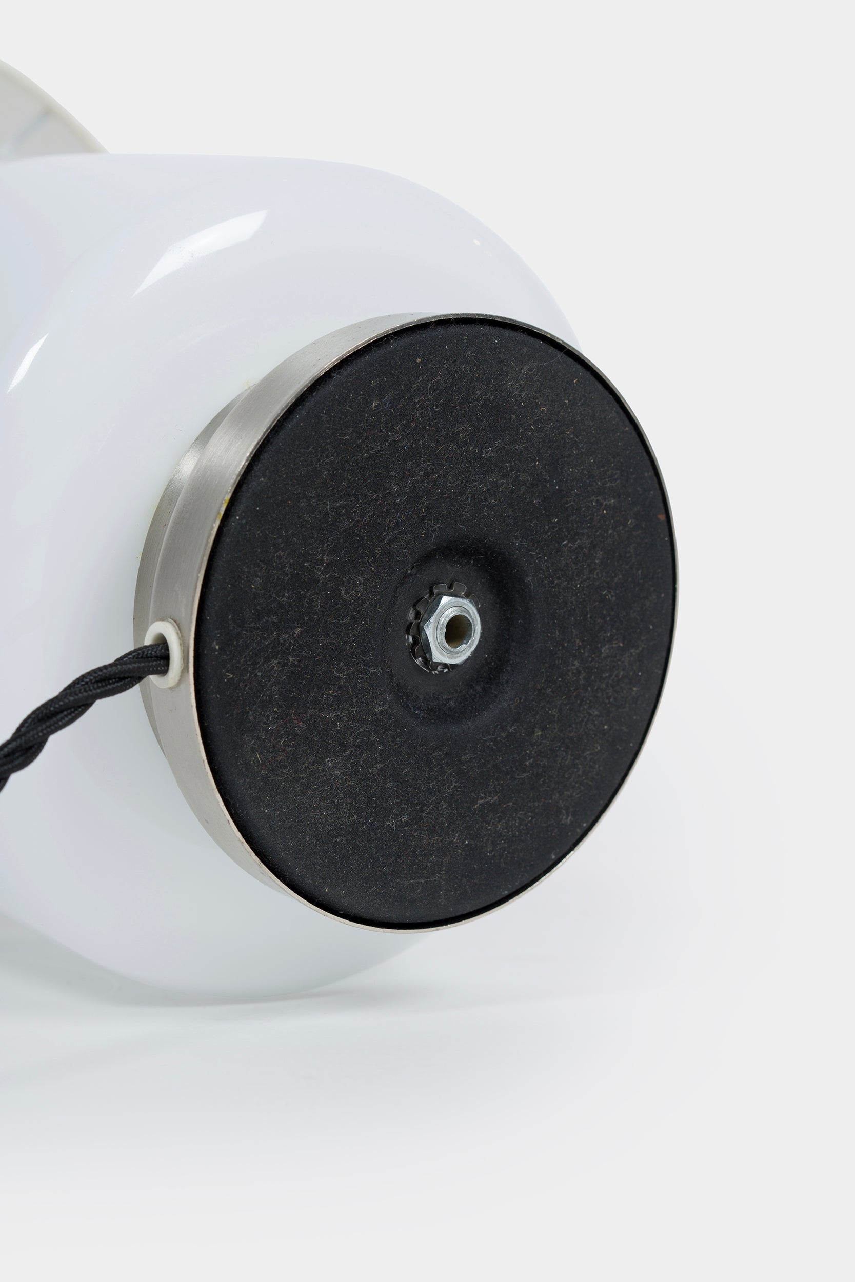 Pia Maria Giudetti, Stilnovo, Glas Nickel Tischlampe, Italien, 60er