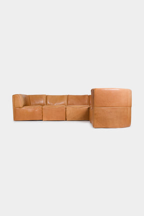 De Sede, Modulsofa Model DS-15, Cognac Leder, Schweiz, 80er