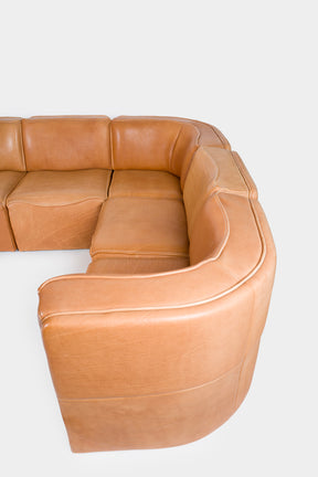 De Sede, Modulsofa Model DS-15, Cognac Leder, Schweiz, 80er