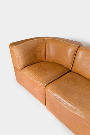 De Sede, Modulsofa Model DS-15, Cognac Leder, Schweiz, 80er