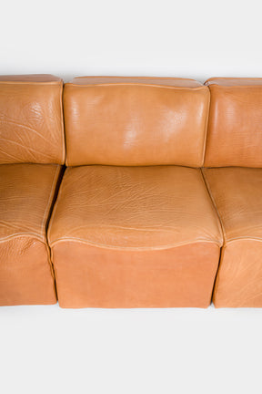 De Sede, Modulsofa Model DS-15, Cognac Leder, Schweiz, 80er