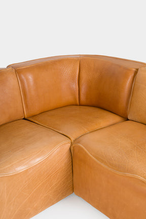 De Sede, Modulsofa Model DS-15, Cognac Leder, Schweiz, 80er