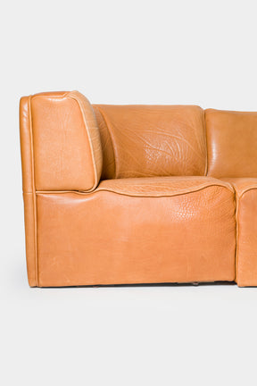 De Sede, Modulsofa Model DS-15, Cognac Leder, Schweiz, 80er