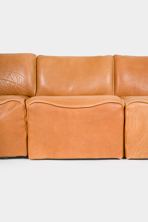 De Sede, Modulsofa Model DS-15, Cognac Leder, Schweiz, 80er
