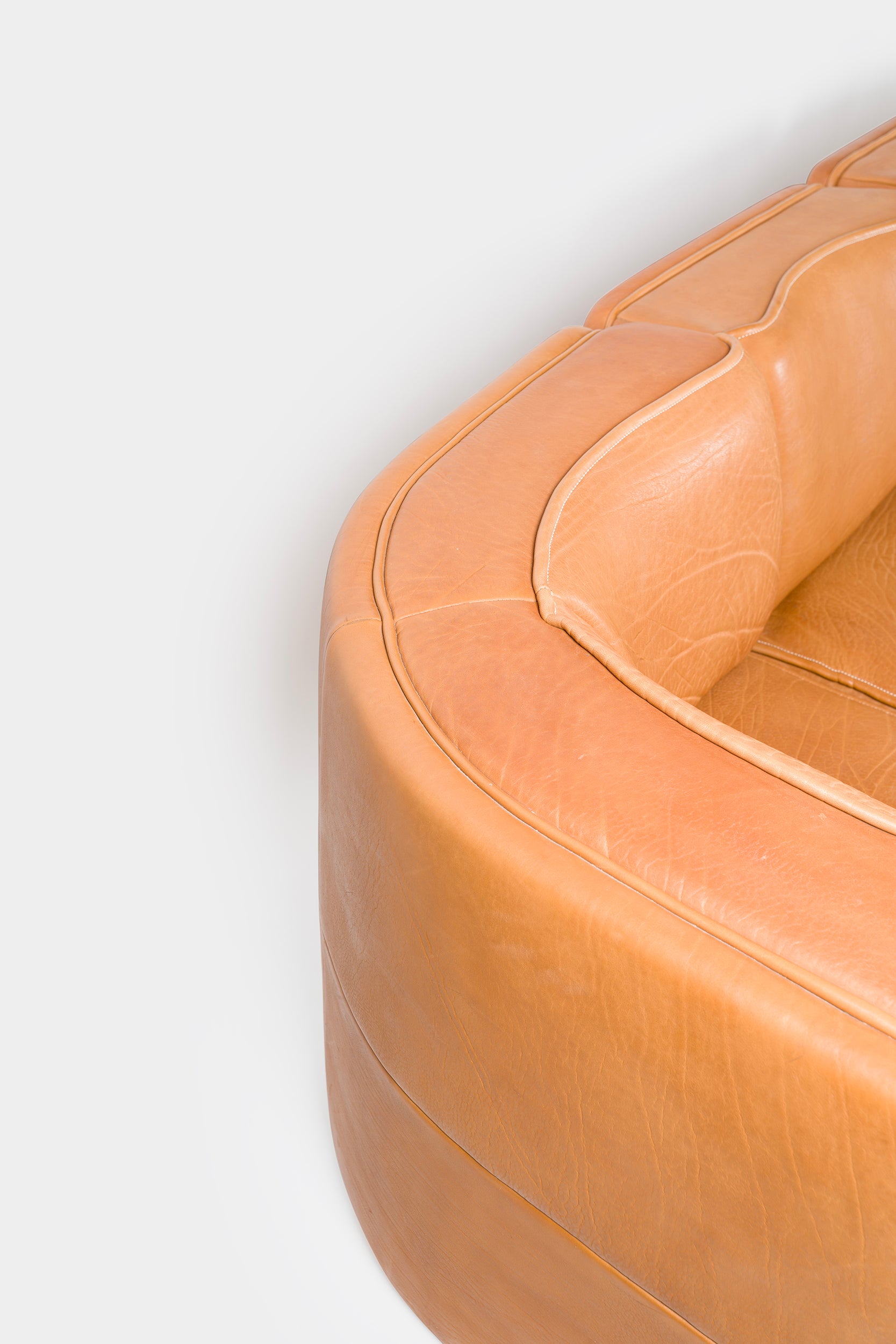 De Sede, Modulsofa Model DS-15, Cognac Leder, Schweiz, 80er