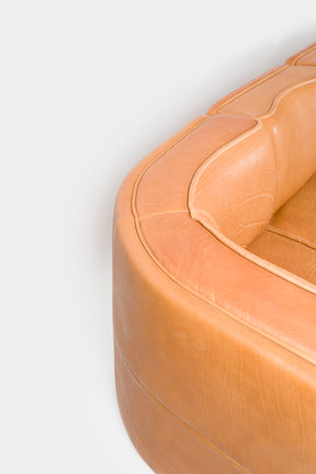 De Sede, Modulsofa Model DS-15, Cognac Leder, Schweiz, 80er