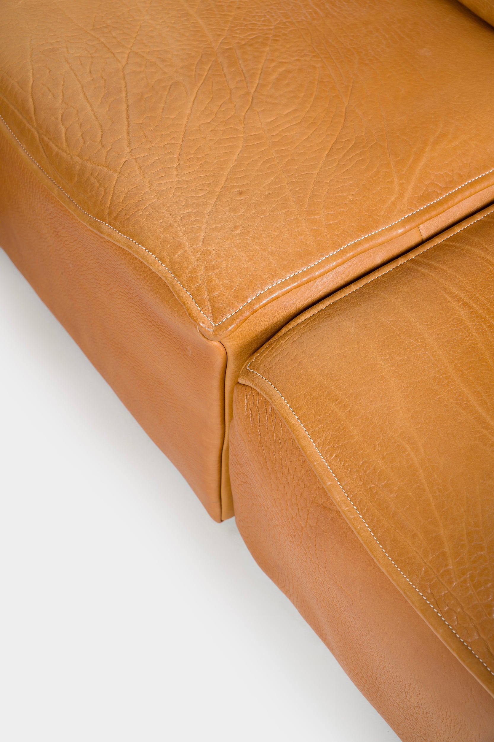 De Sede, Modulsofa Model DS-15, Cognac Leder, Schweiz, 80er