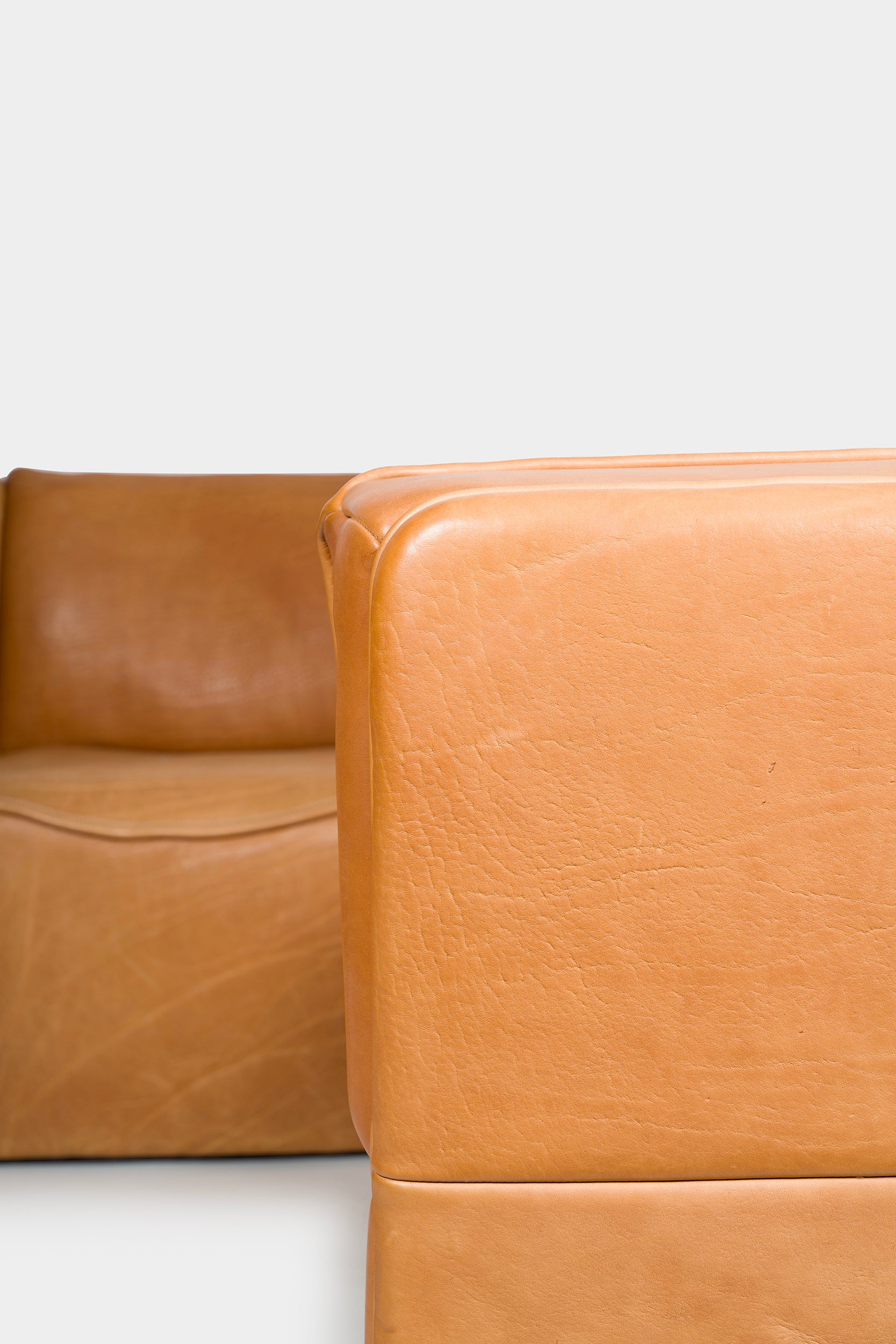 De Sede, Modulsofa Model DS-15, Cognac Leder, Schweiz, 80er