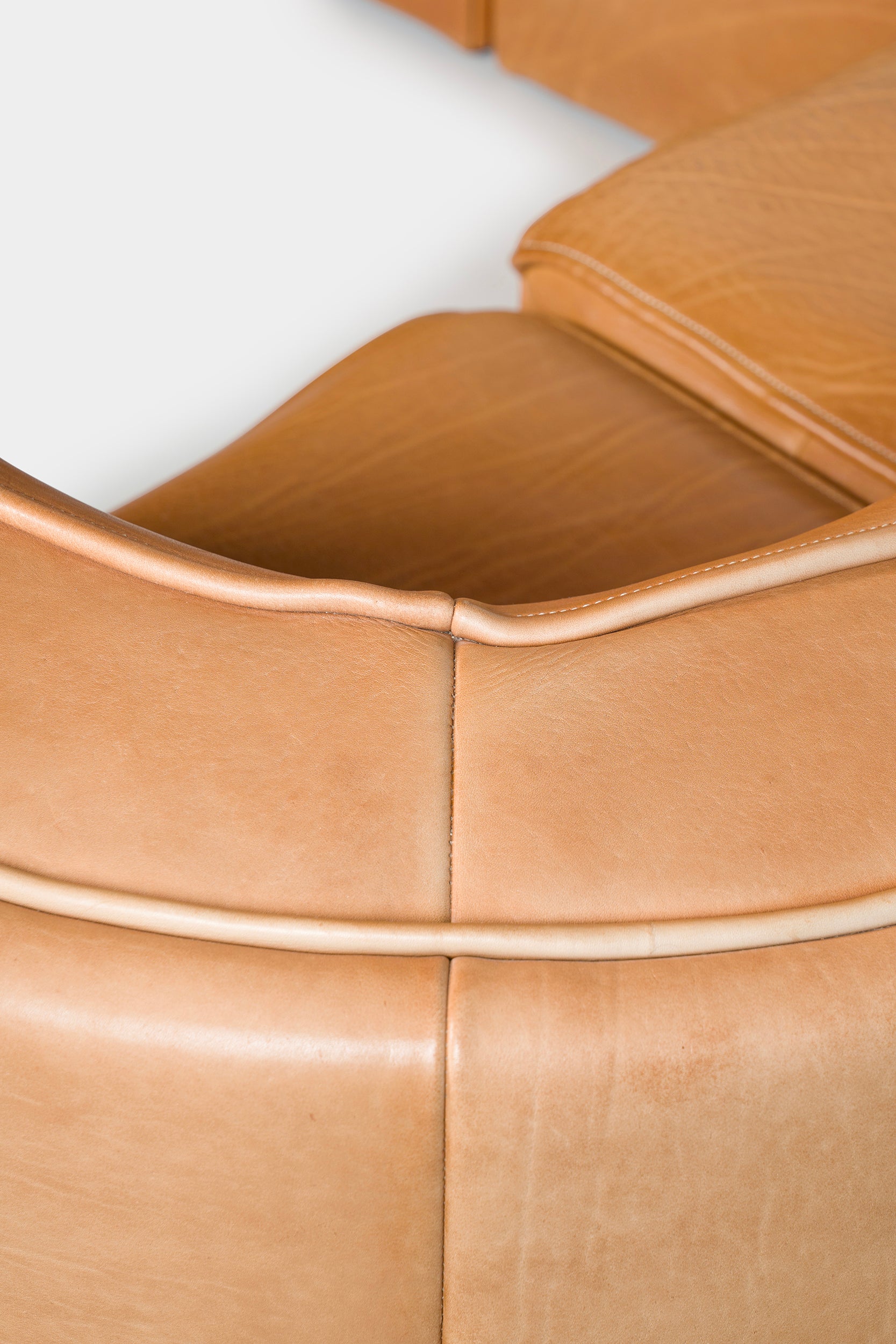 De Sede, Modulsofa Model DS-15, Cognac Leder, Schweiz, 80er