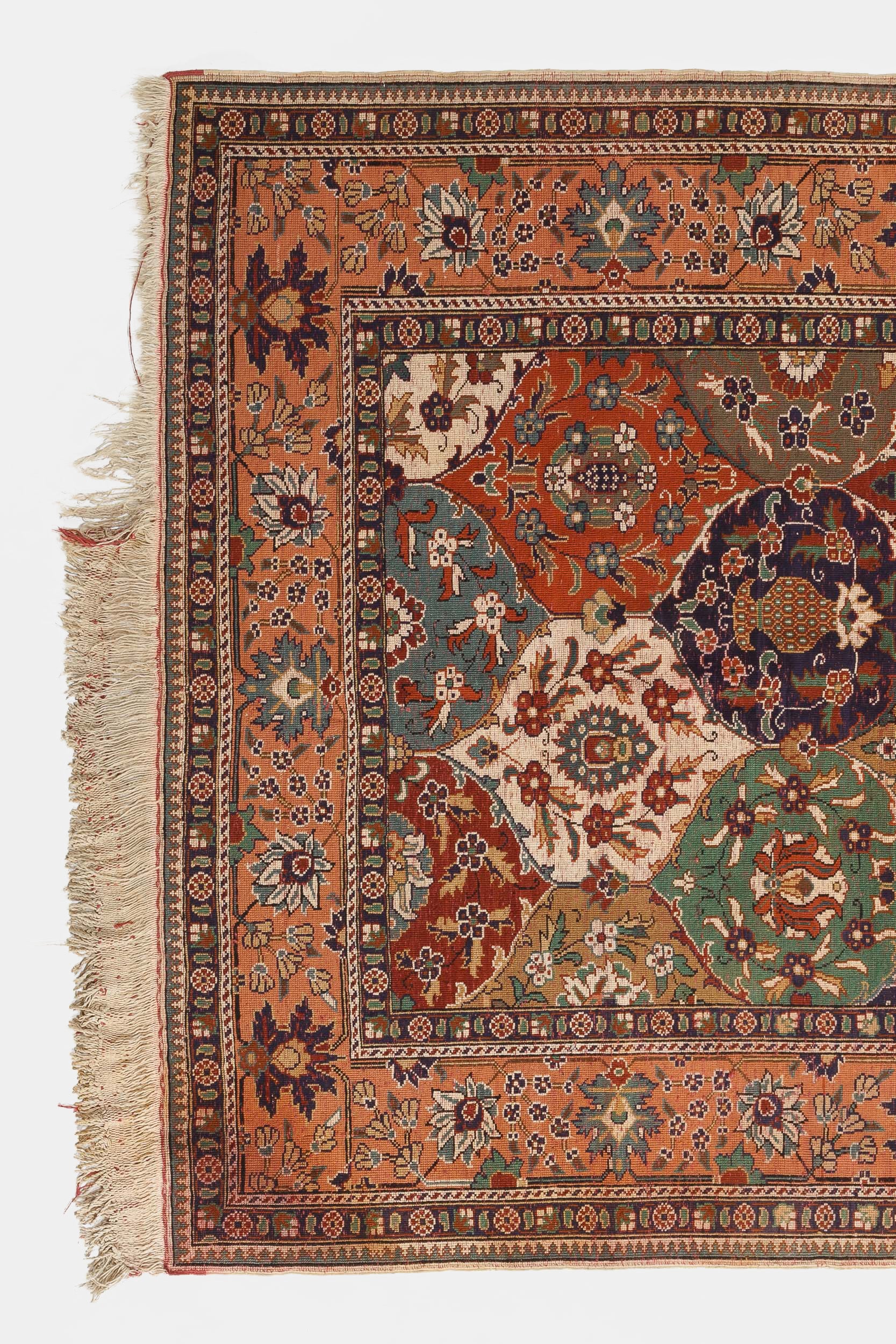 Antique Kayseri Cotton Carpet, 40s