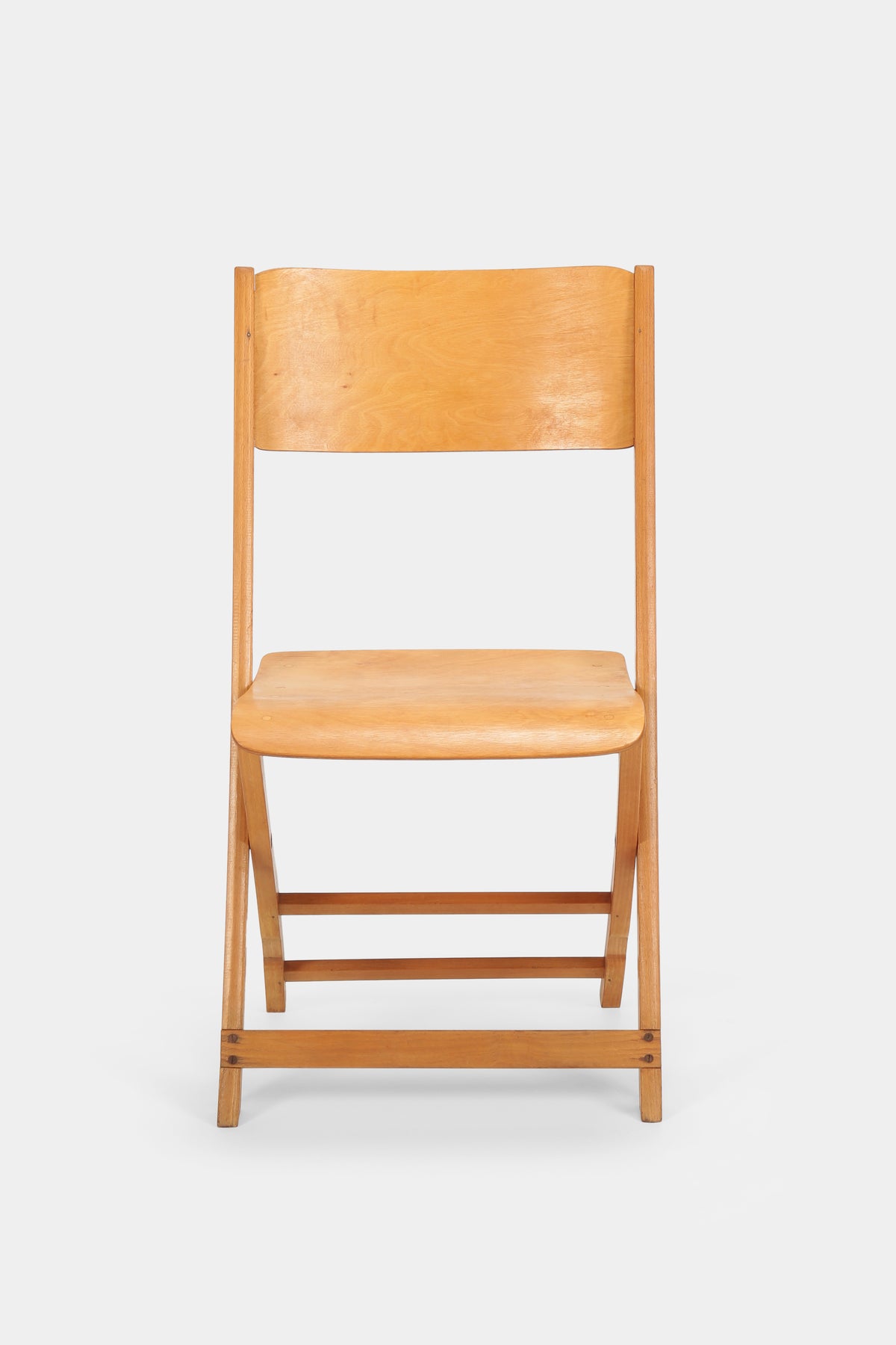 Swiss Birchwood Folding Chair, 30s