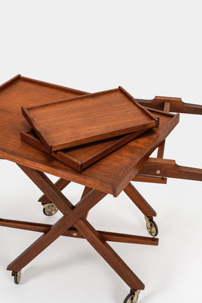 Laurids Lønborg Servierwagen Teak 60er Dänemark