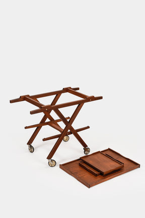 Laurids Lønborg, Servierwagen Teak, Dänemark, 60er