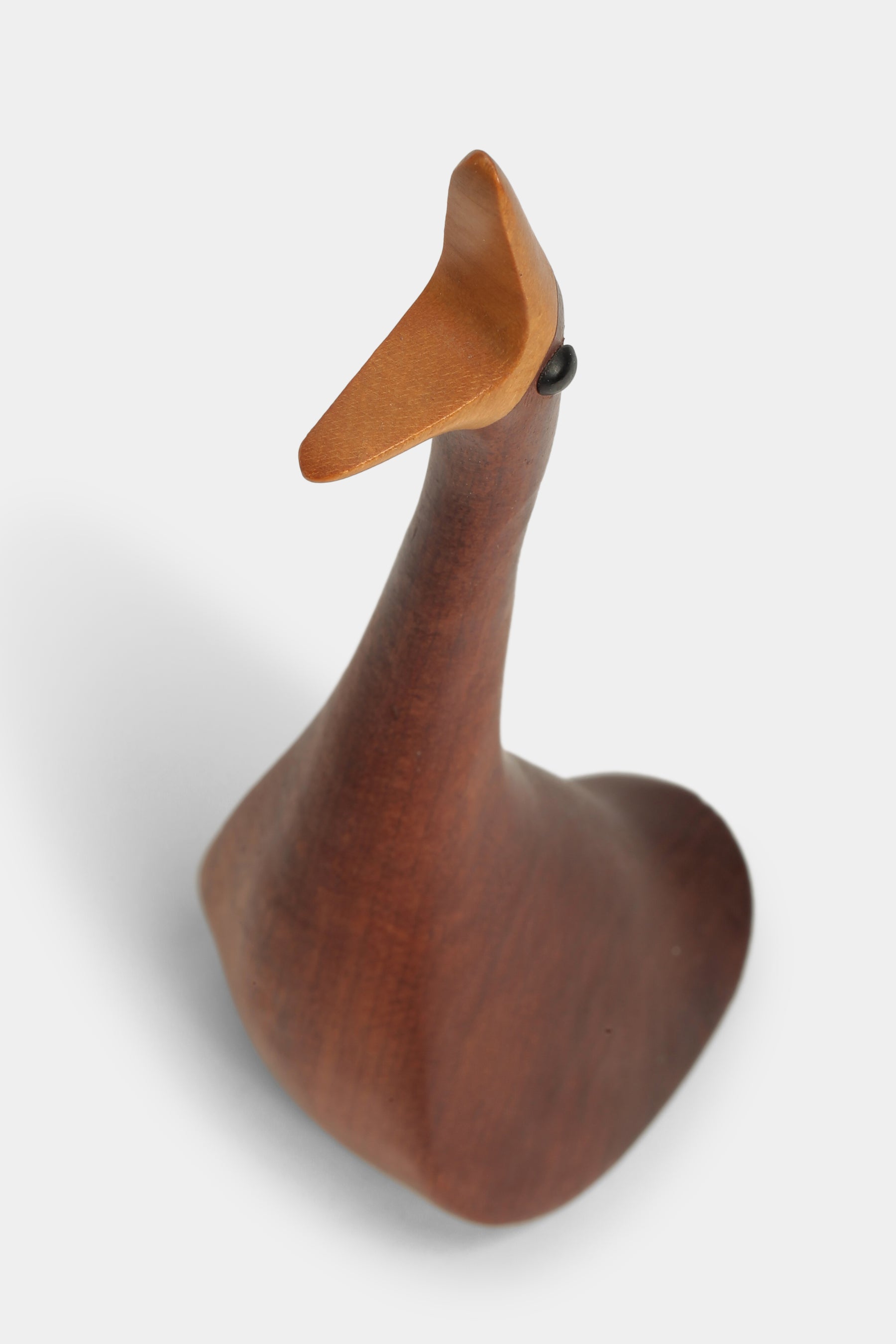 Handmade teak duck, Denmark, 60s