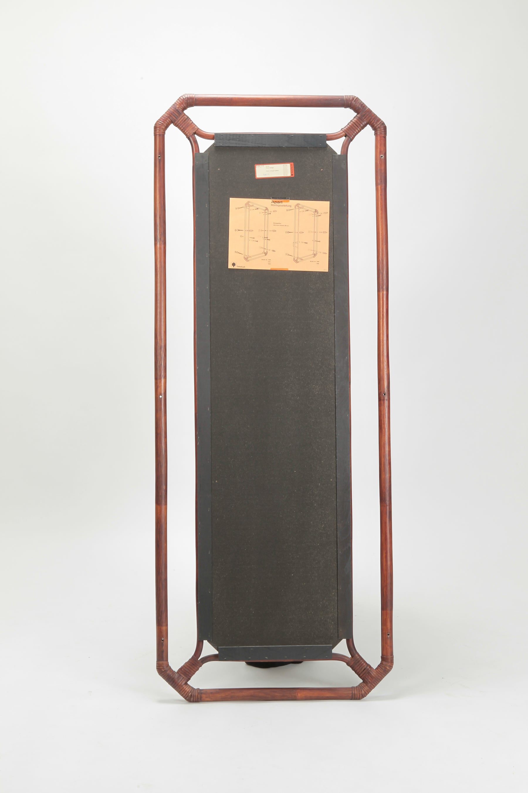 Apari entrance ensemble / wardrobe with mirror / umbrella stand, bamboo, 70s