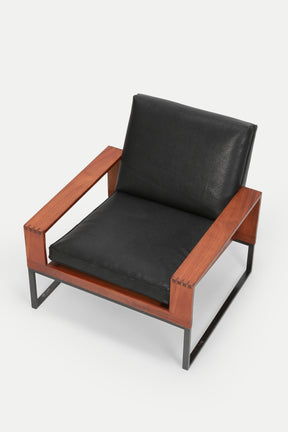 Teak and Leather Chair, Bert Lieber, Walter Knoll, 60s