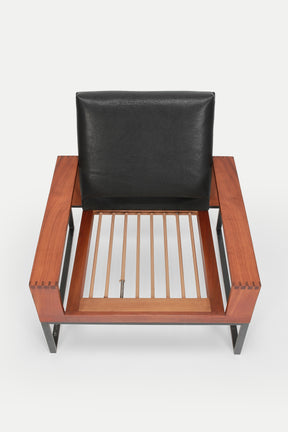 Teak and Leather Chair, Bert Lieber, Walter Knoll, 60s