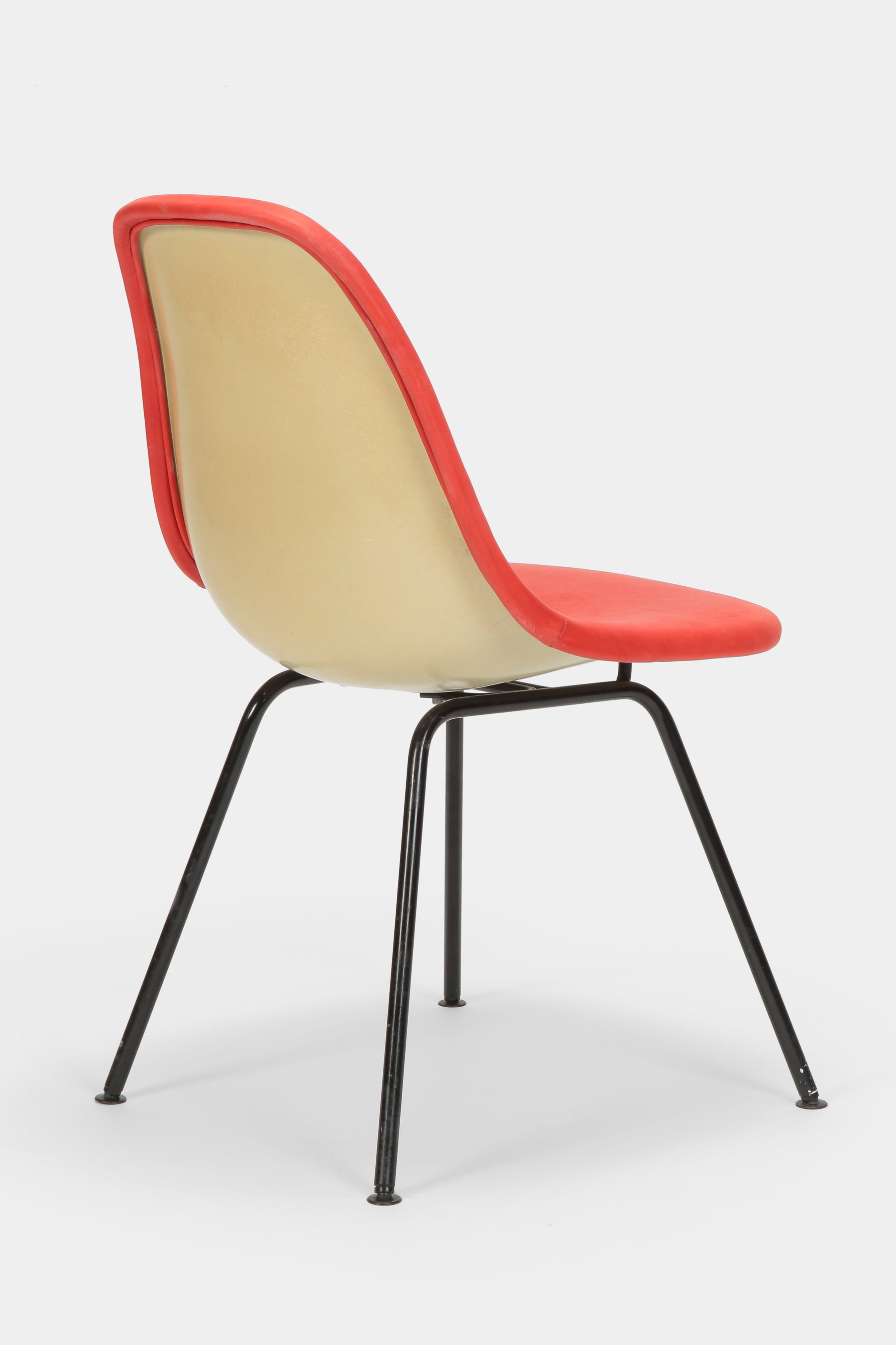 Eames Side Chair Red Leather, 60s