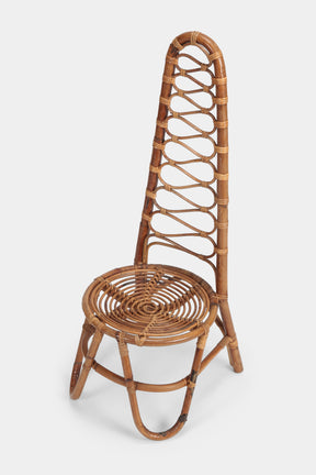 Bambus Hochlehner Stuhl Italien, 70er