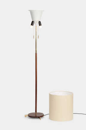 Teak Brass Floor Lamp Kalmar, 60s