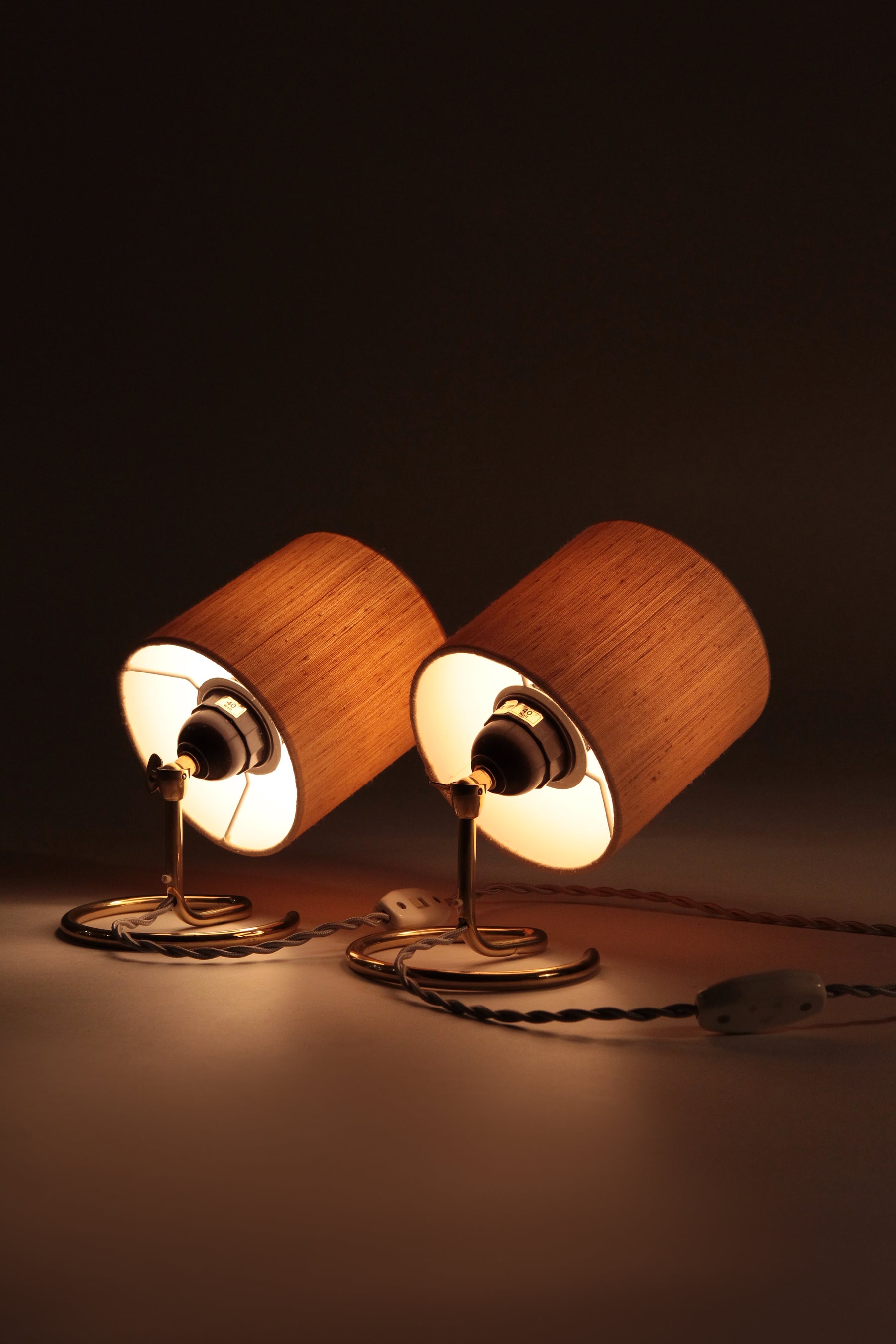 Pair of Swiss Mégal lamps