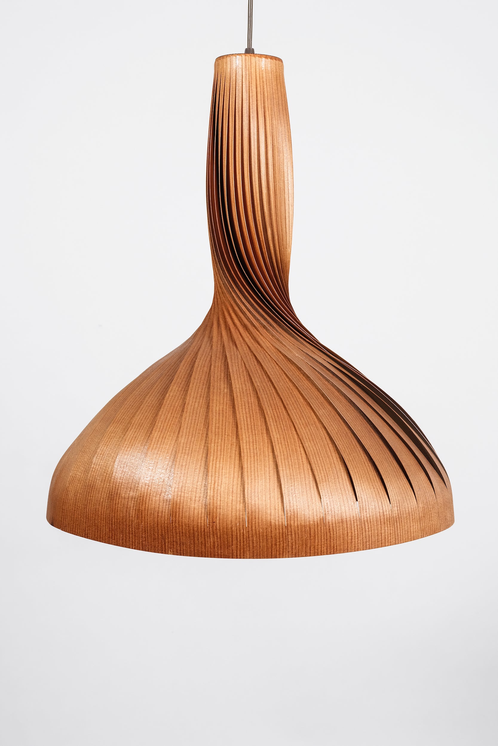 Hans Agne Jakobsson, Veneer Ceiling Lamp, Markaryd, 60s