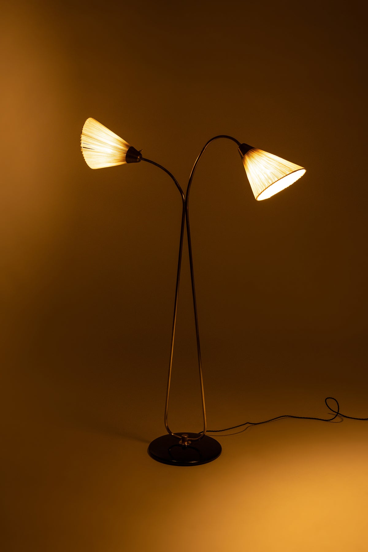Bergbom & Co AB, Floor Lamp, Brass, Sweden, 50s