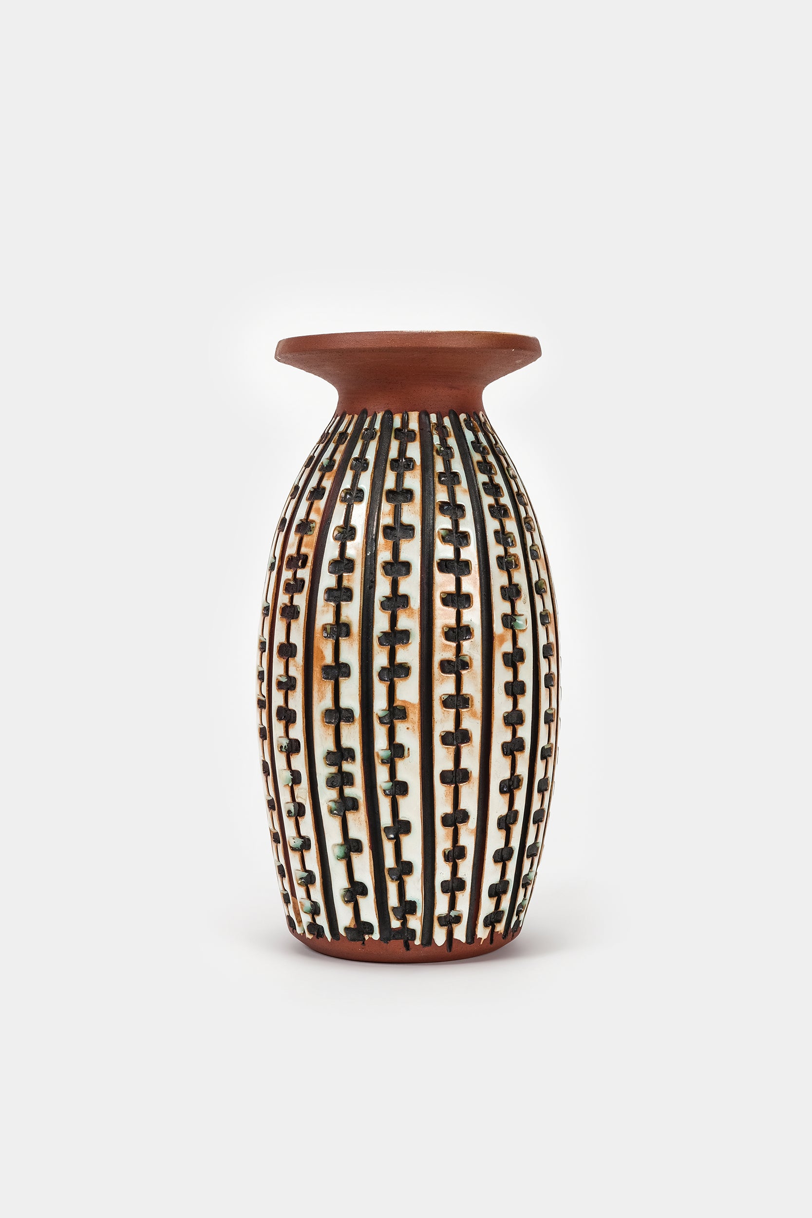 Guy Sydenham, Studio Keramik Vase, Terracotta, Poole Pottery, England, 60er