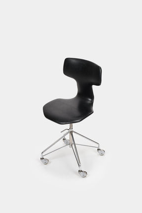 Arne Jacobsen, Office Chair, Leather, Fritz Hansen, 60s