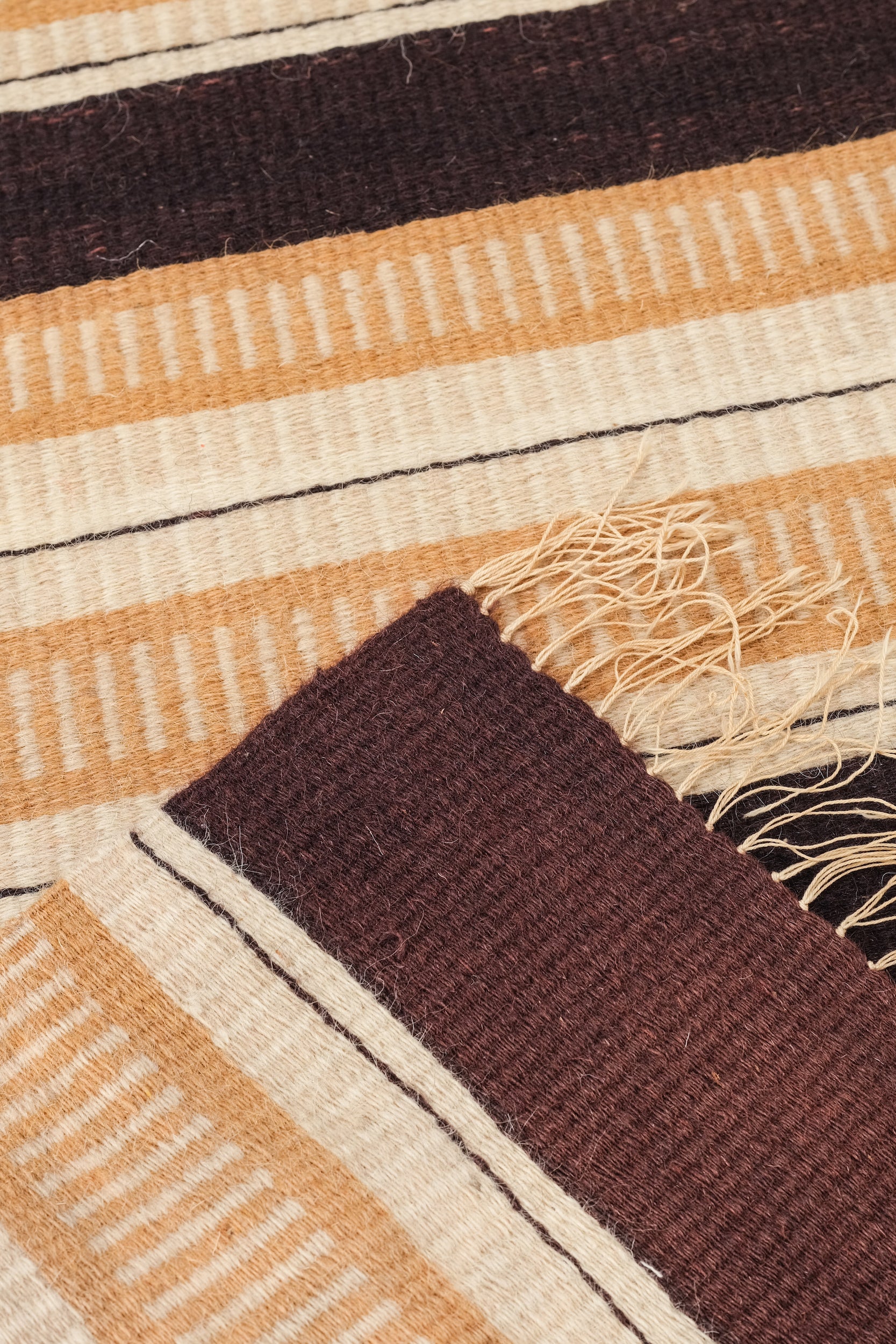 Peruanischer Woll Teppich, handgeknüpft, 50er