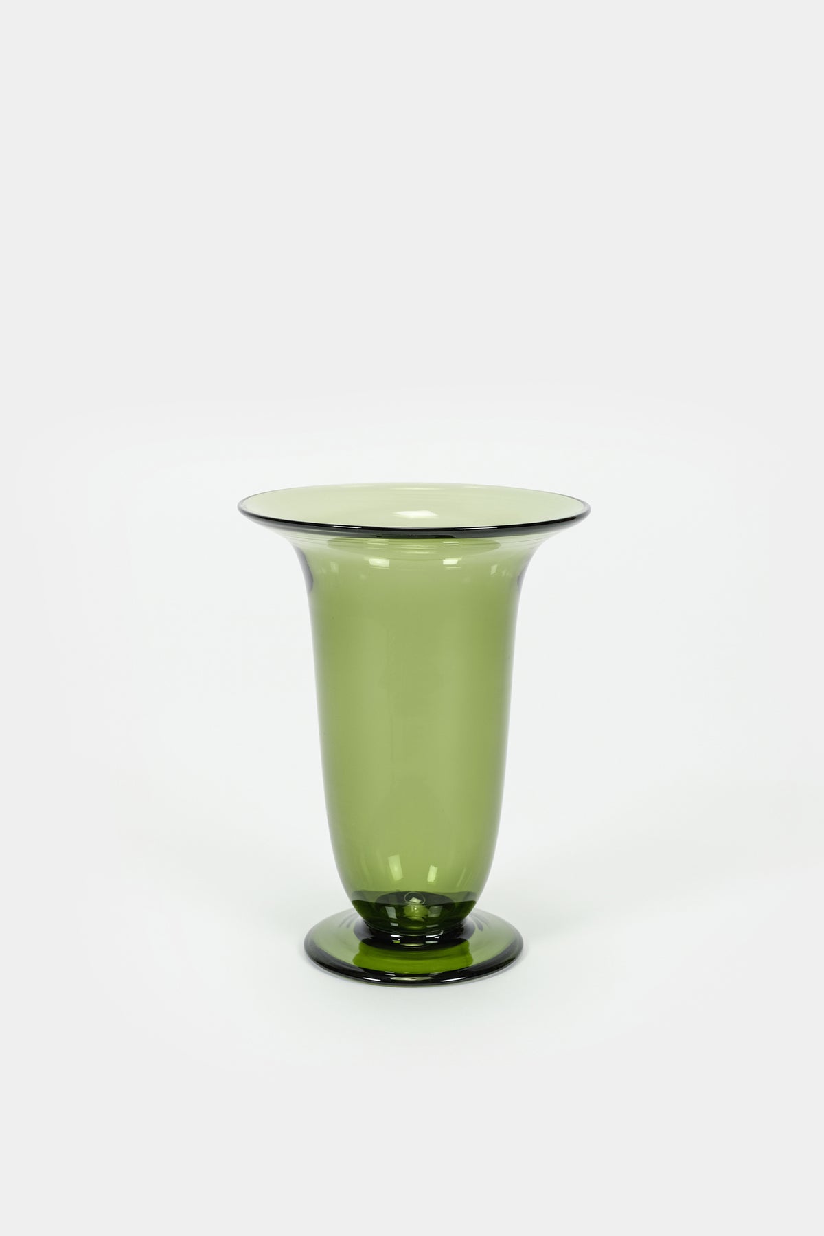 Vetro Verde d'Empoli, green glass vase, Italy, 60s