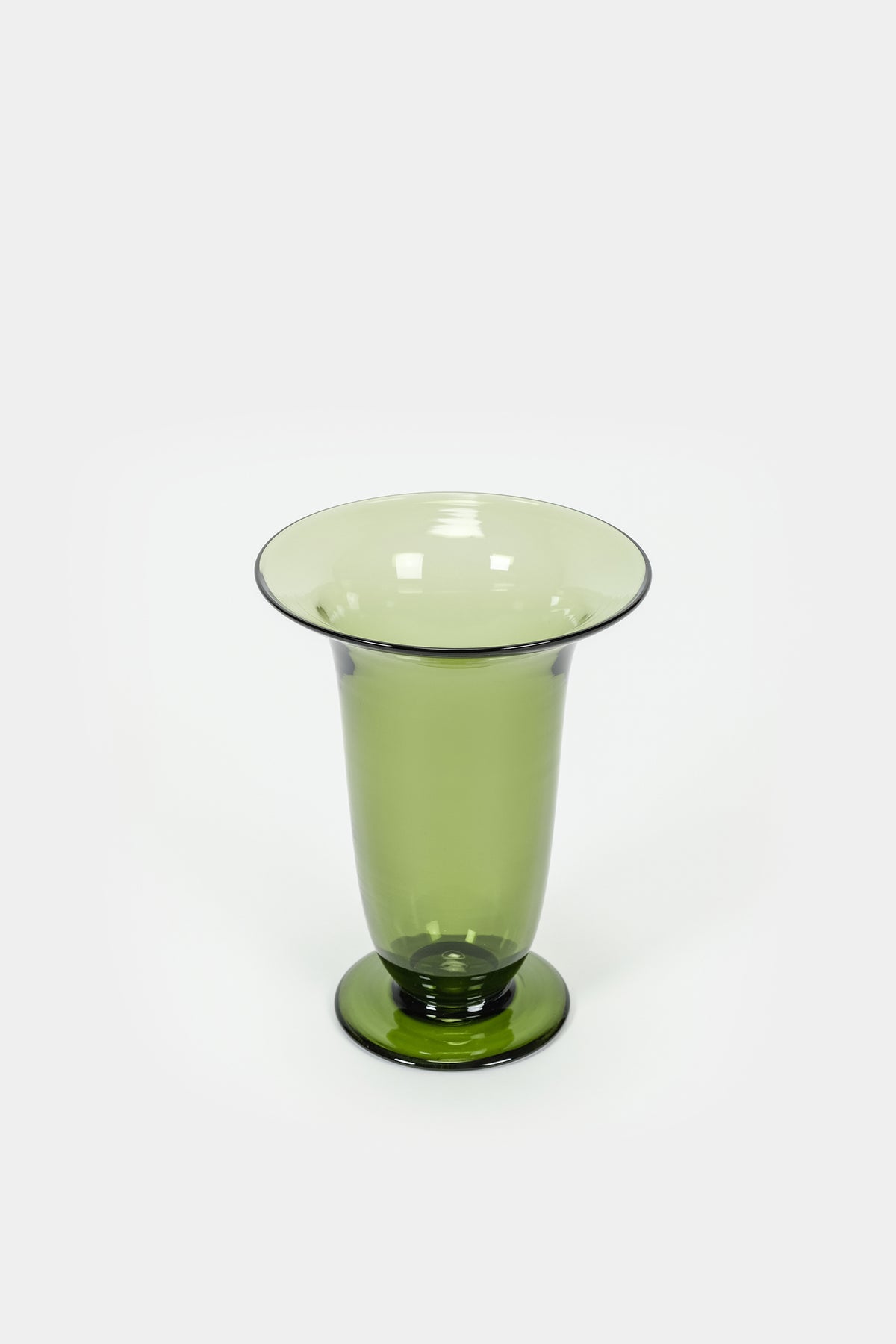 Vetro Verde d'Empoli, green glass vase, Italy, 60s