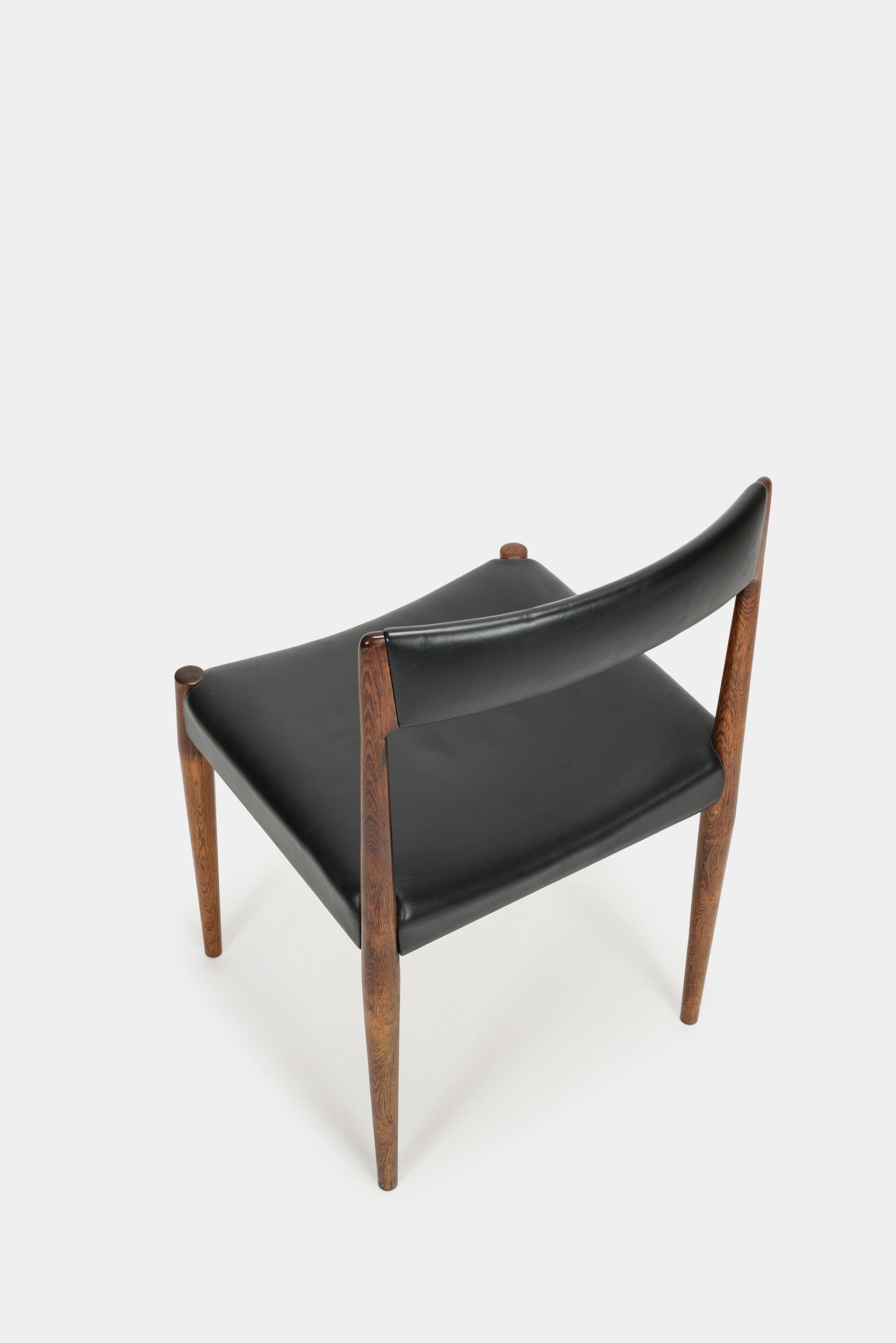 Danish rosewood chair 60s with black leather