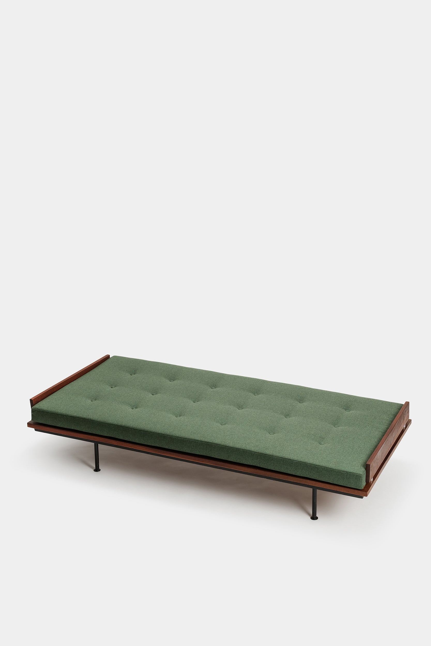 Kurt Thut Daybed with in green covered mattress 1960