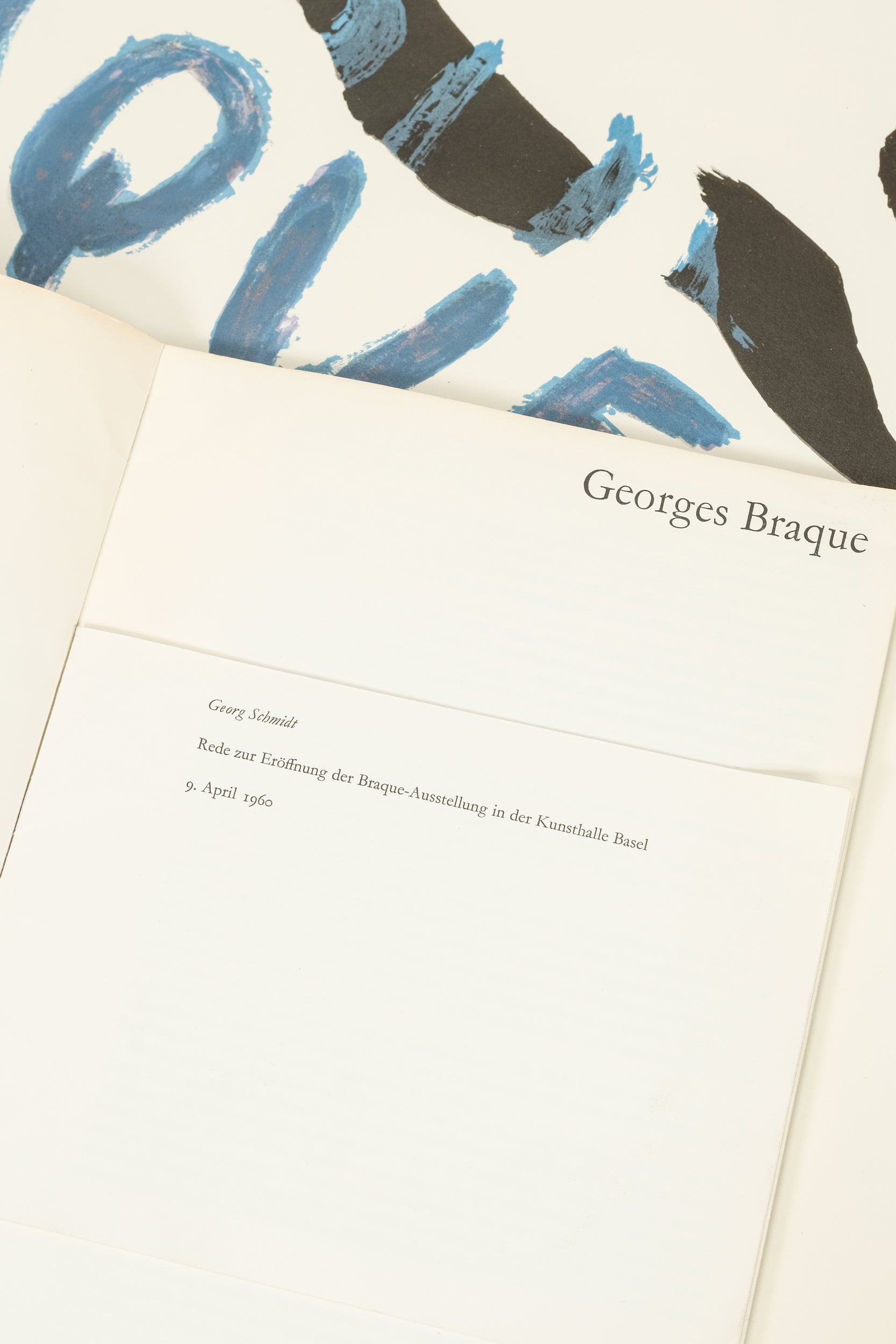 Plakat Lithographie, Ausstellung George Braque mit Katalog, 60er