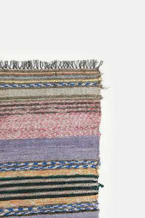 Fernöstlicher kleiner Teppich, Baumwolle, geknüpft, 80er